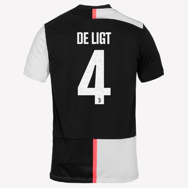 Camiseta Juventus NO.4 De Ligt 1ª 2019 2020 Blanco Negro